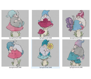 ADVENTSKALENDER 12. Dezember - Stickserie Frühlings Wichtel